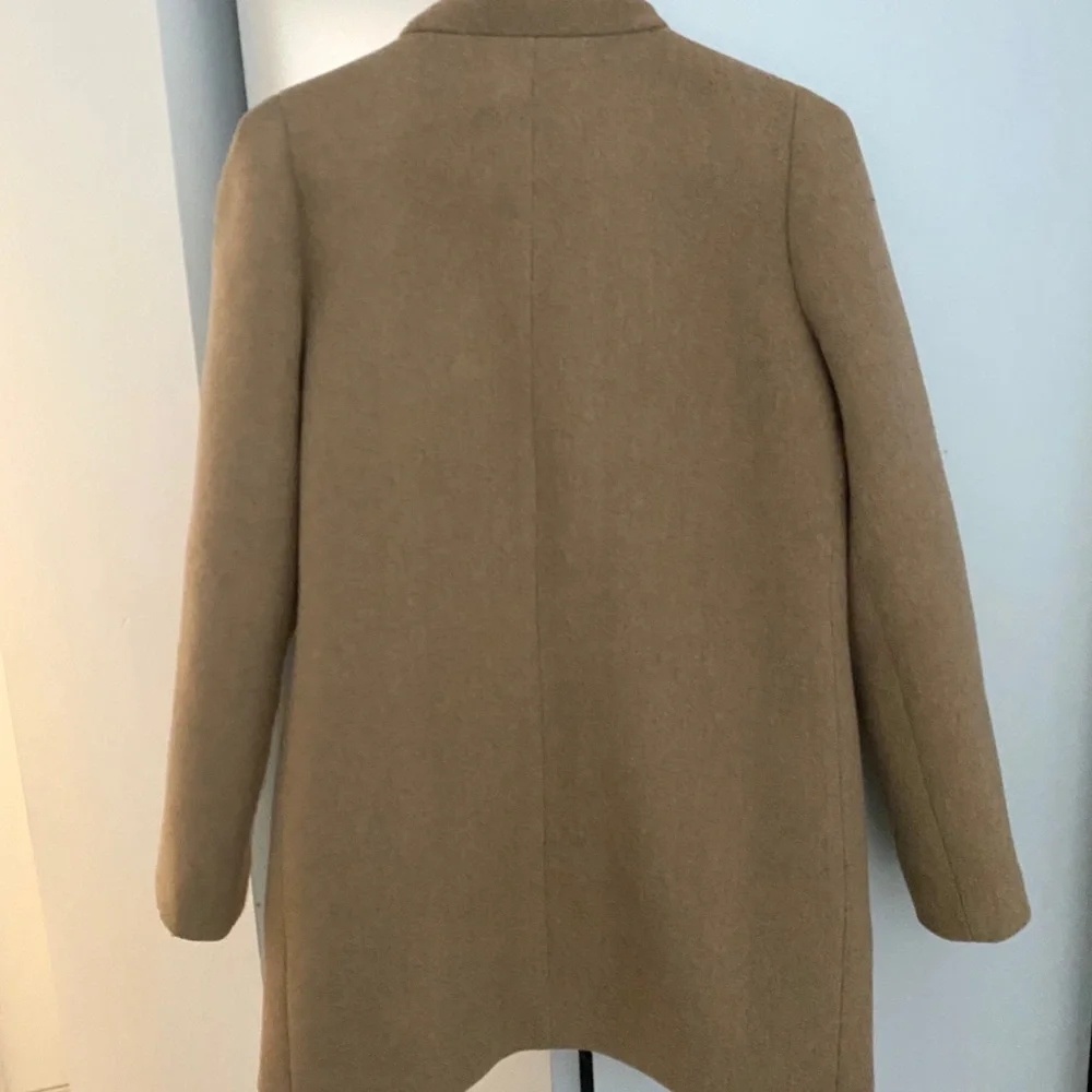 J. Crew Factory Camel Wool Blend Pea Coat - Picture 4 of 6